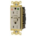 Bryant GFCI Receptacle, Self Test, Tamper and Weather Resistant, 15A 125V, 2-Pole 3-Wire Grounding, 5-15R GFST82IIG